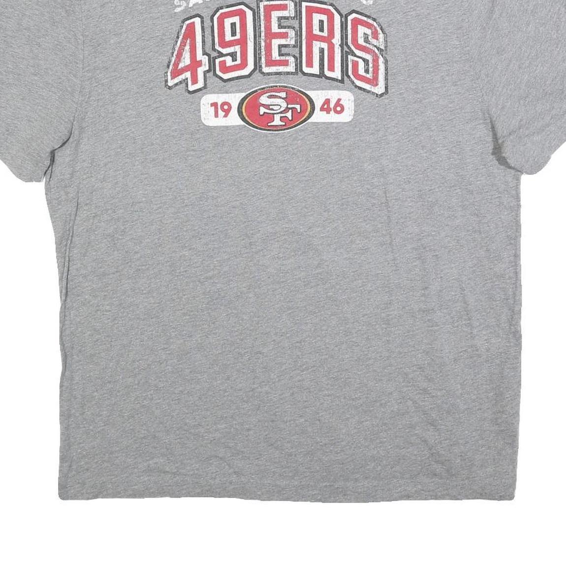 NFL Mens Grey San Francisco 49ers Graphic T-Shirt XL Short Sleeve Crew Neck