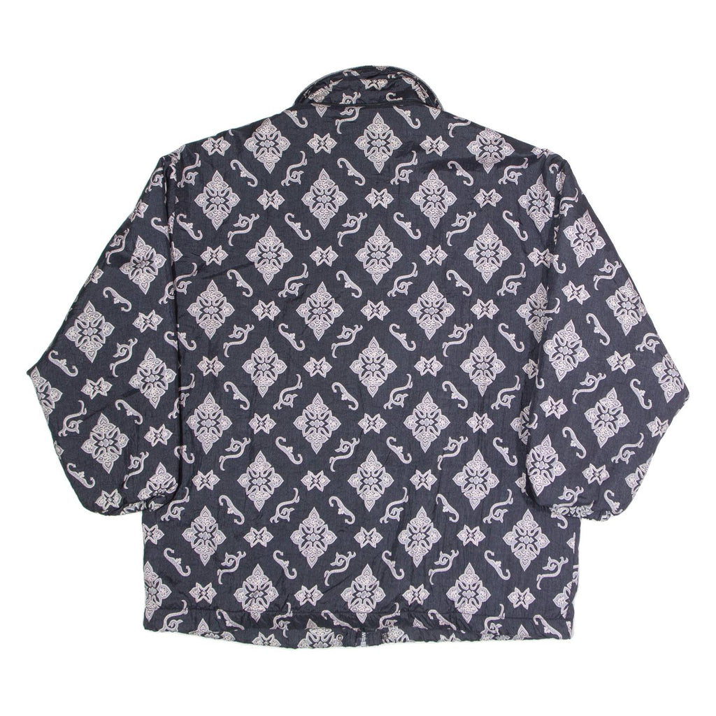 SPEEDWAY Womens Coat Black Crazy Pattern S