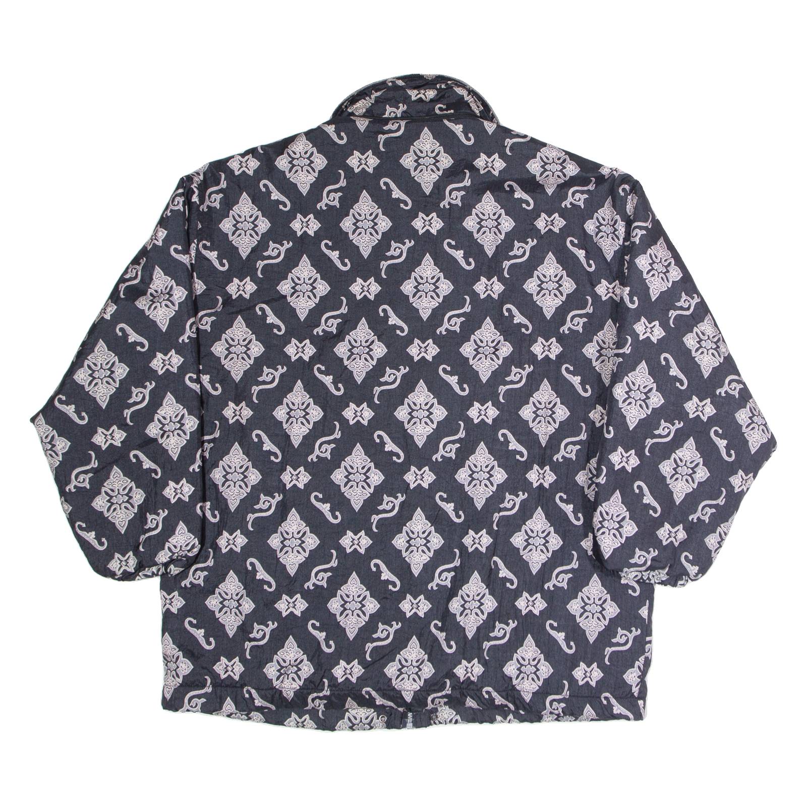 SPEEDWAY Womens Coat Black Crazy Pattern S