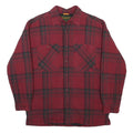 TIMBERLAND PRO Lined Mens Red & Black Check Lined Shirt S Workwear Cotton Blend