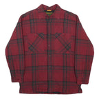 TIMBERLAND PRO Lined Mens Red & Black Check Lined Shirt S Workwear Cotton Blend