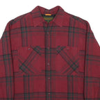 TIMBERLAND PRO Lined Mens Red & Black Check Lined Shirt S Workwear Cotton Blend