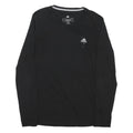 ADIDAS Womens Black Long Sleeve Crew Neck Cotton Blend T-Shirt M Fitness