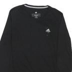 ADIDAS Womens Black Long Sleeve Crew Neck Cotton Blend T-Shirt M Fitness