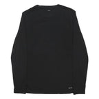 ADIDAS Womens Black Long Sleeve Crew Neck Cotton Blend T-Shirt M Fitness