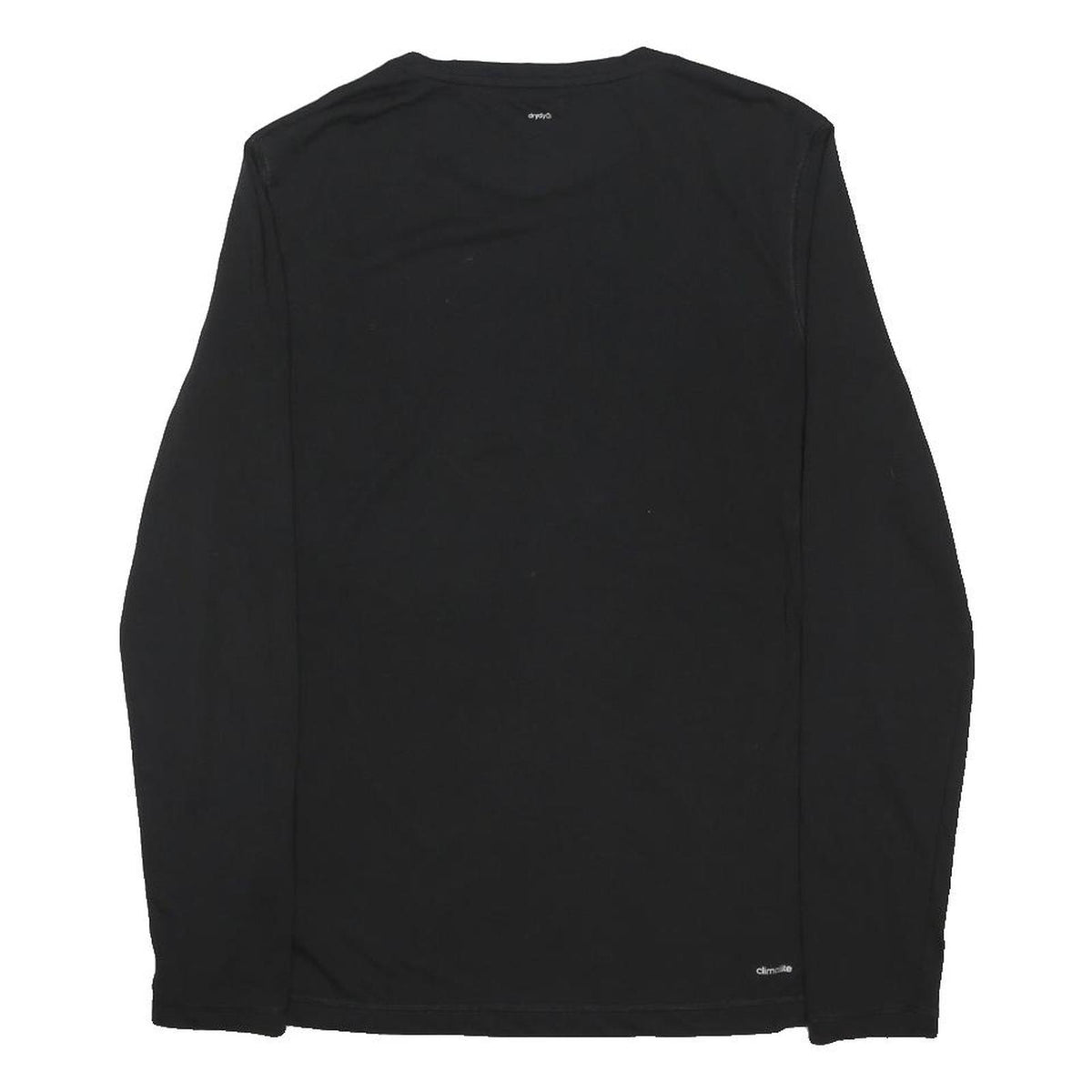 ADIDAS Womens Black Long Sleeve Crew Neck Cotton Blend T-Shirt M Fitness