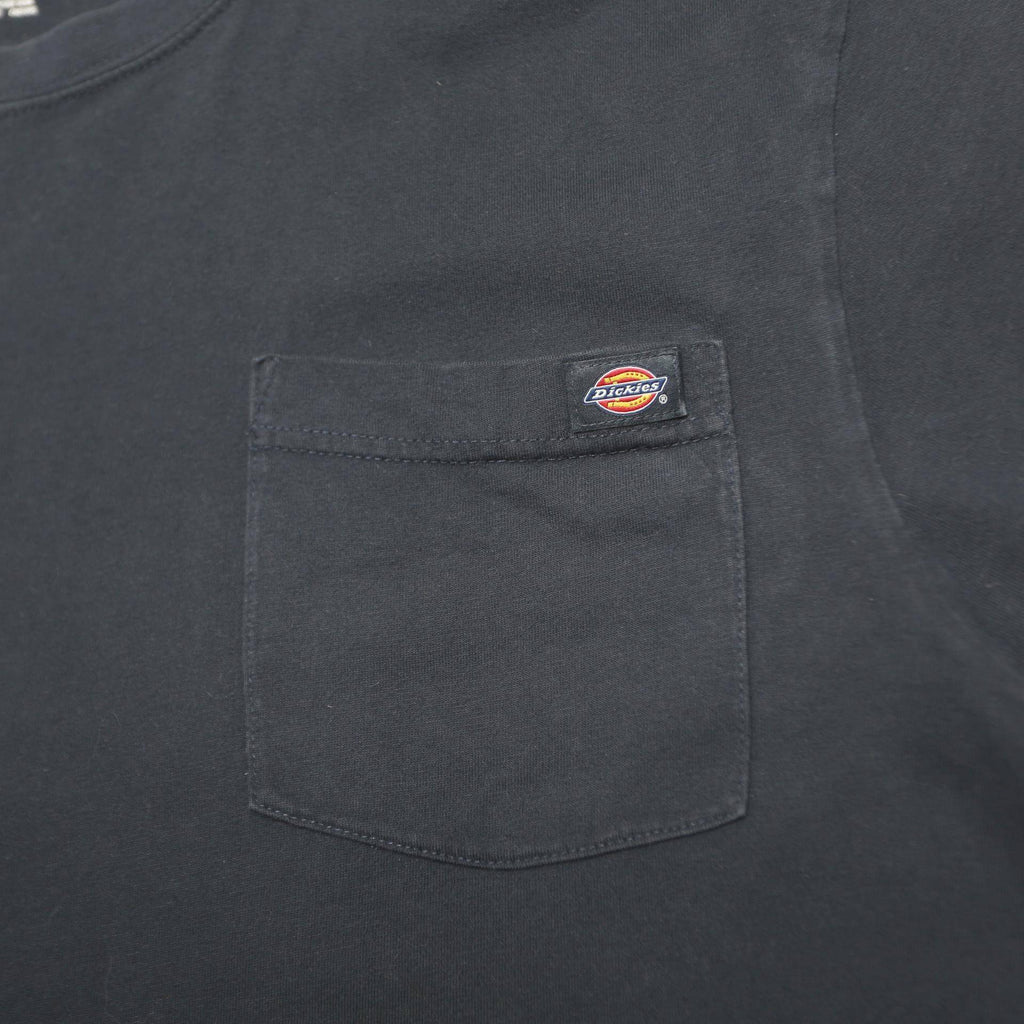 DICKIES Mens Navy Blue Plain Pocket T-Shirt XL Short Sleeve Crew Neck Casual