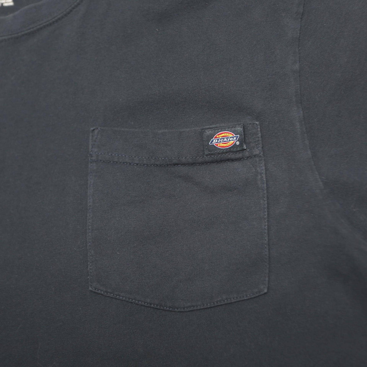 DICKIES Mens Navy Blue Plain Pocket T-Shirt XL Short Sleeve Crew Neck Casual