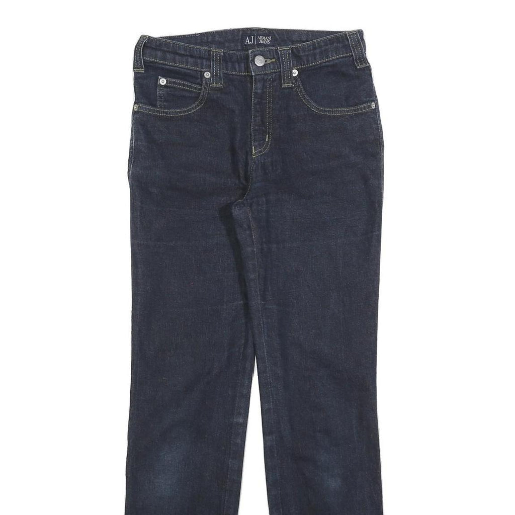 ARMANI JEANS Womens Slim Blue Denim Slim Jeans W26 L30 Classic Zip Comfort