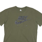NIKE Mens Green Olive Nike Air Graphic T-Shirt L Short Sleeve Crew Neck Casual