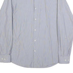 BOSS HUGO BOSS Mens Blue Relaxed Fit Cotton Shirt M Classic Button Collar