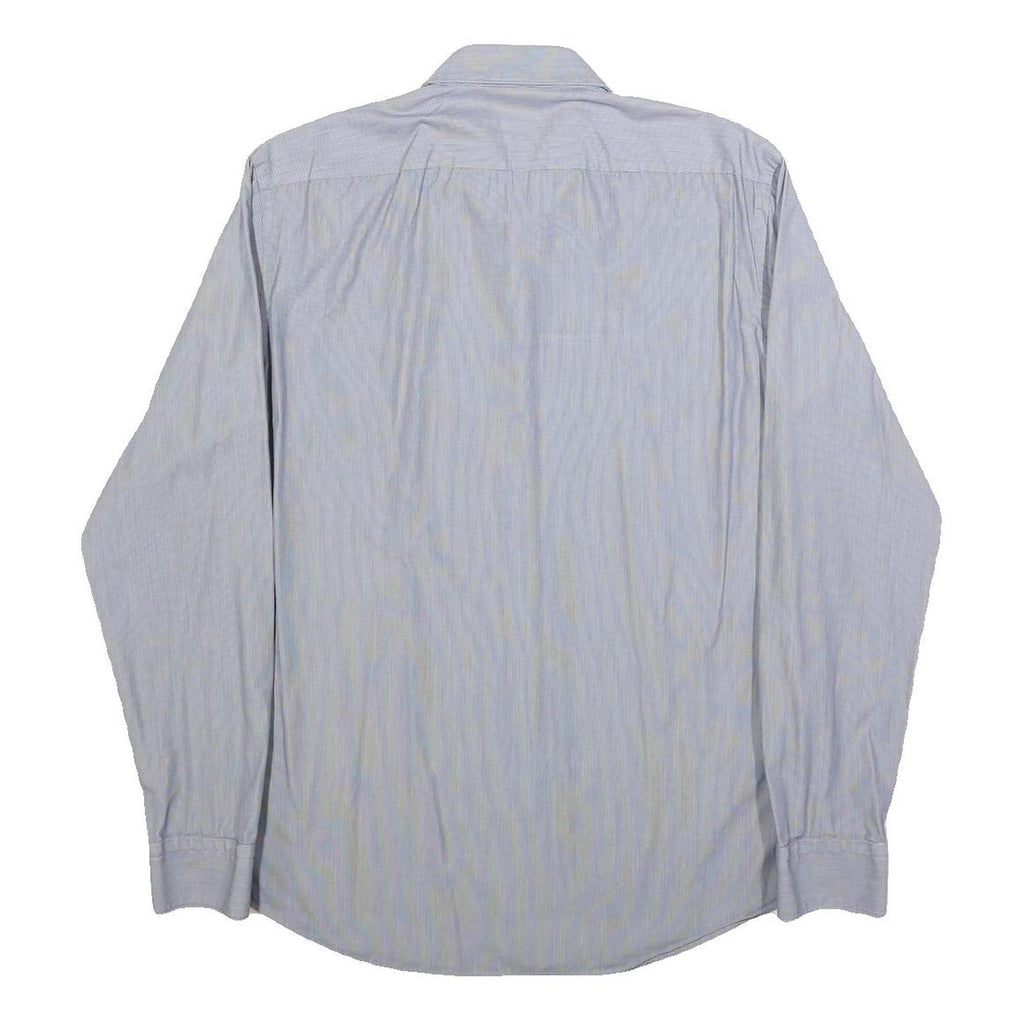 BOSS HUGO BOSS Mens Blue Relaxed Fit Cotton Shirt M Classic Button Collar