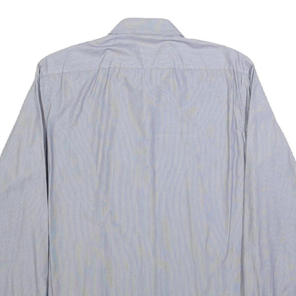 BOSS HUGO BOSS Mens Blue Relaxed Fit Cotton Shirt M Classic Button Collar