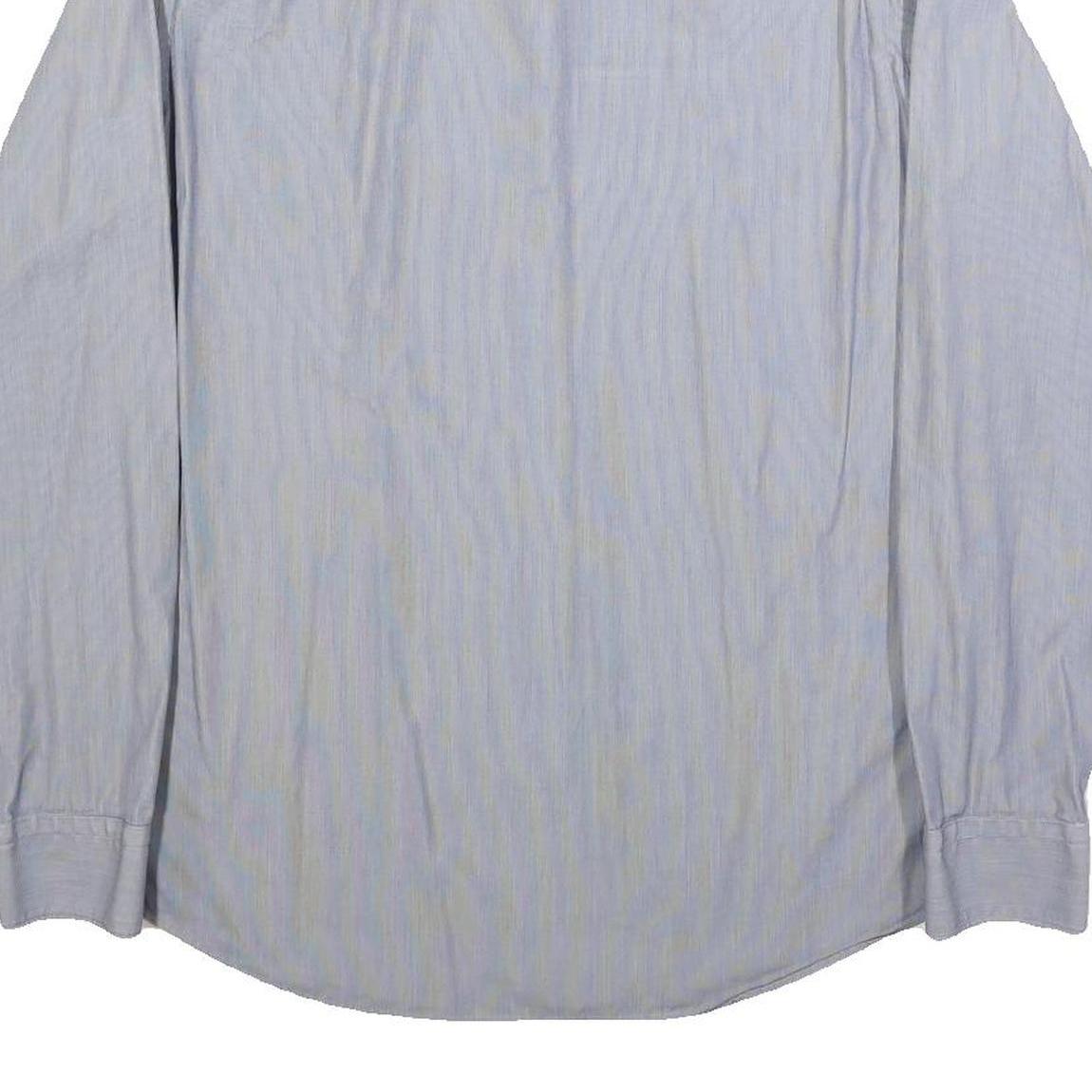 BOSS HUGO BOSS Mens Blue Relaxed Fit Cotton Shirt M Classic Button Collar