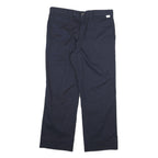 DICKIES Mens Cotton Blend Navy Blue Regular Fit Straight Trousers W34 L29