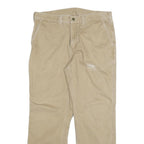CARHARTT Mens Cotton Blend Beige Relaxed Straight Trousers W34 L29 Workwear