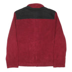 TOMMY HILFIGER Mens Burgundy & Black Jacket L Polyester Blend Zip Plain