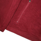 TOMMY HILFIGER Mens Burgundy & Black Jacket L Polyester Blend Zip Plain