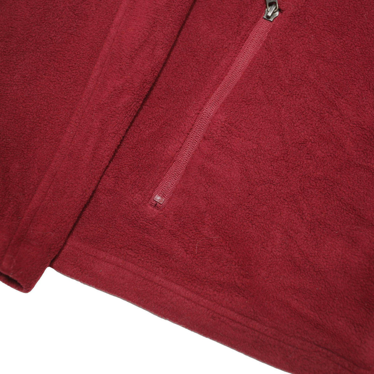 TOMMY HILFIGER Mens Burgundy & Black Jacket L Polyester Blend Zip Plain