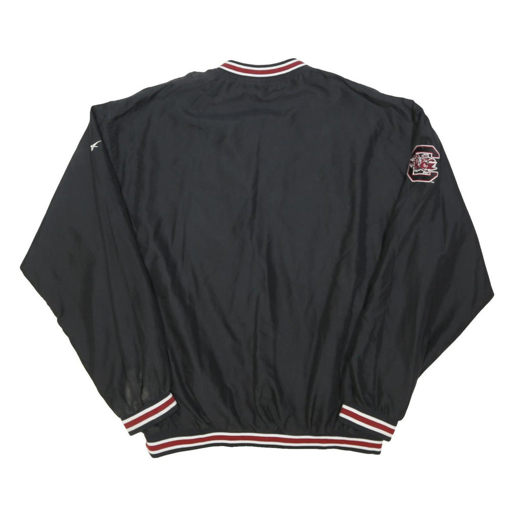 REEBOK Mens Black South Carolina Track Jacket XL Polyester Blend Plain Retro