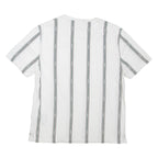 TED BAKER Striped Mens T-Shirt White Crew Neck M