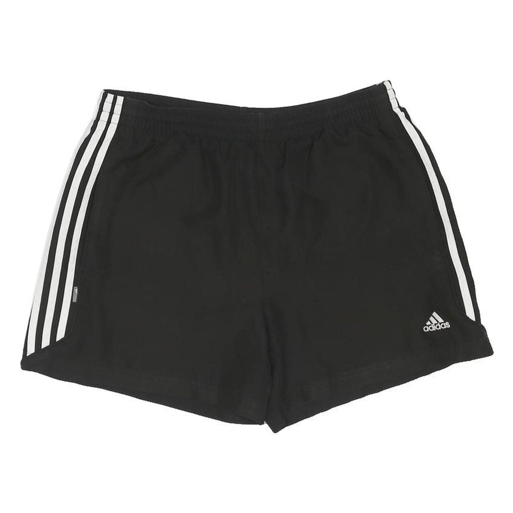 ADIDAS Mens Black Sports Casual Shorts M W30 Polyester Blend Classic Fit