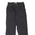 DICKIES Carpenter Workwear Womens Trousers Black Regular Straight W26 L26