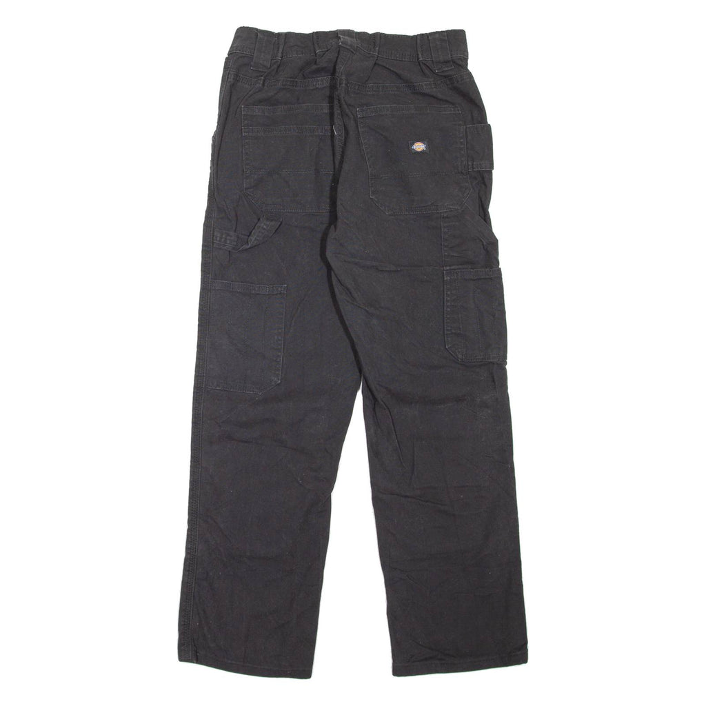DICKIES Carpenter Workwear Womens Trousers Black Regular Straight W26 L26