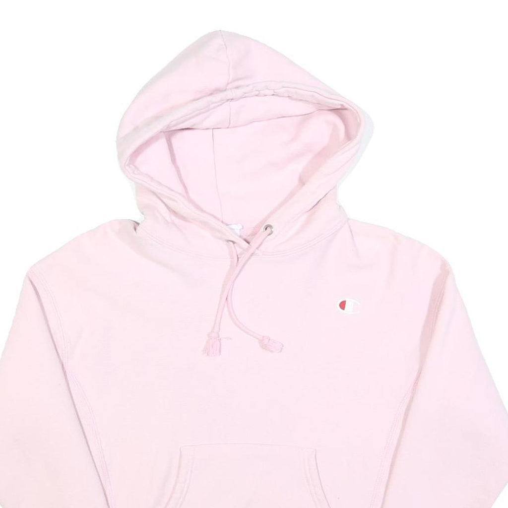 CHAMPION Womens Pink Pullover Hoodie S Cotton Blend Casual Streetwear