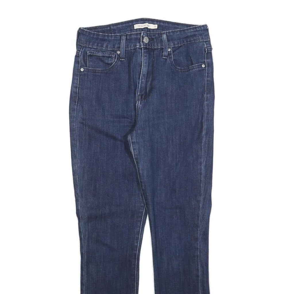 LEVI'S 721 Womens Jeans Blue Slim Skinny Denim Medium W29 L28 Stretch Zip Fly