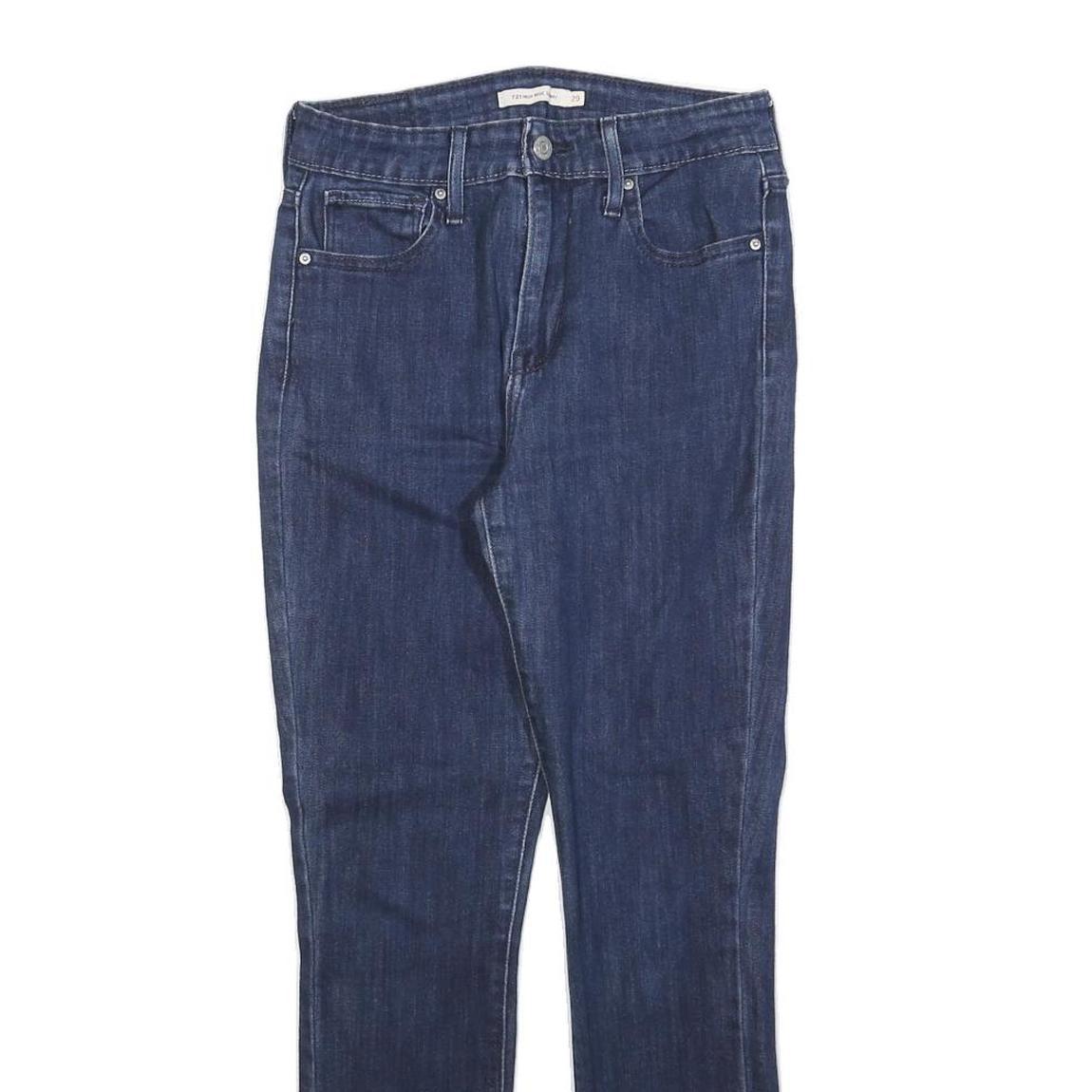 LEVI'S 721 Womens Jeans Blue Slim Skinny Denim Medium W29 L28 Stretch Zip Fly