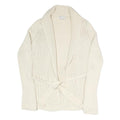 GAP Womens Cream Plain Chunky Knit Shawl Collar Cardigan S Belted Stylish