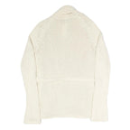 GAP Womens Cream Plain Chunky Knit Shawl Collar Cardigan S Belted Stylish