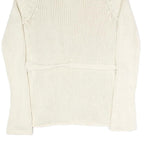 GAP Womens Cream Plain Chunky Knit Shawl Collar Cardigan S Belted Stylish
