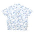 LEVI'S Mens Blue & White Casual Shirt XL Cotton Blend Short Sleeve Summer Style