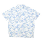 LEVI'S Mens Blue & White Casual Shirt XL Cotton Blend Short Sleeve Summer Style