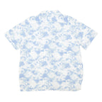 LEVI'S Mens Blue & White Casual Shirt XL Cotton Blend Short Sleeve Summer Style