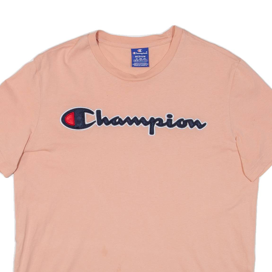 CHAMPION Womens T-Shirt Pink M