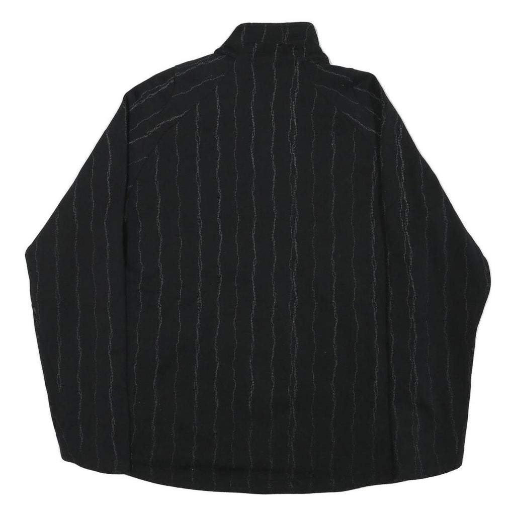 NIKE Mens Black Track Jacket L Polyester Blend Zip Plain Casual Sportswear