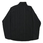 NIKE Mens Black Track Jacket L Polyester Blend Zip Plain Casual Sportswear