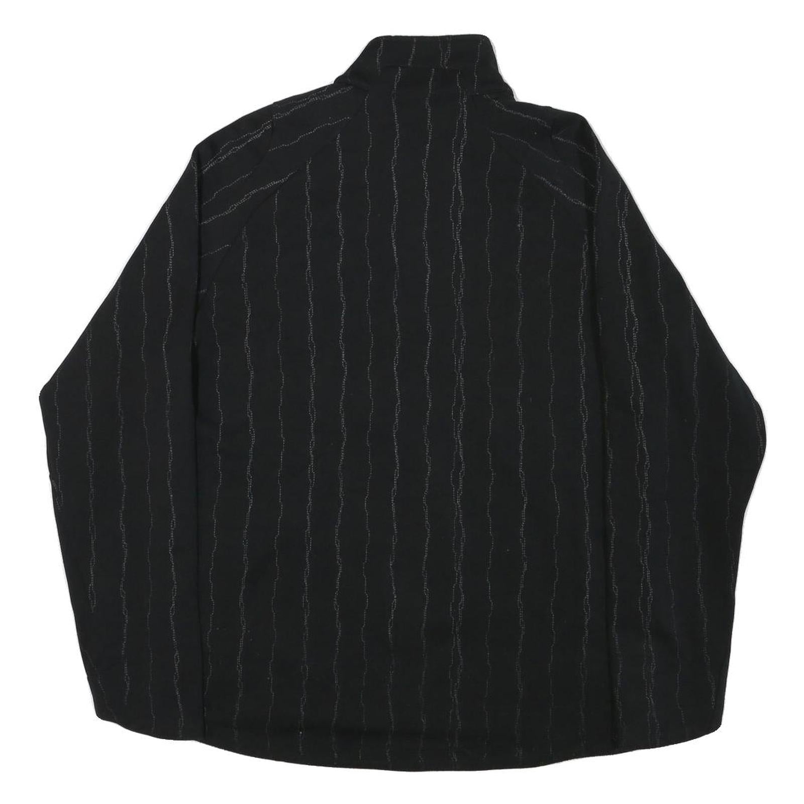 NIKE Mens Black Track Jacket L Polyester Blend Zip Plain Casual Sportswear