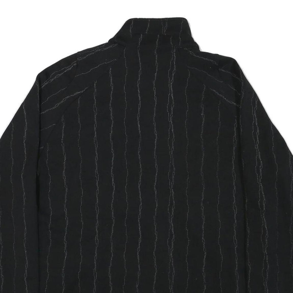 NIKE Mens Black Track Jacket L Polyester Blend Zip Plain Casual Sportswear