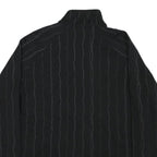 NIKE Mens Black Track Jacket L Polyester Blend Zip Plain Casual Sportswear