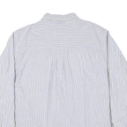 CHAPS Mens Blue & White Stripe Shirt 2XL Long Sleeve Button Down Classic Fit