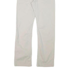 TRUSSARDI Mens Cotton Blend White Regular Straight Trousers W30 L30 Zip Closure