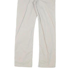 TRUSSARDI Mens Cotton Blend White Regular Straight Trousers W30 L30 Zip Closure