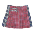 NO BOUNDRIES Womens Red & Blue Multicolour Tartan Pleated Mini Skirt UK 12