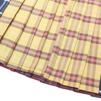 NO BOUNDRIES Womens Red & Blue Multicolour Tartan Pleated Mini Skirt UK 12