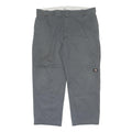 DICKIES Mens Polyester Blend Grey Loose Fit Straight Leg Trousers W41 L30