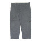 DICKIES Mens Polyester Blend Grey Loose Fit Straight Leg Trousers W41 L30